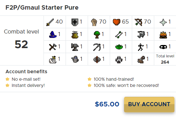 f2p gmaul starter pure