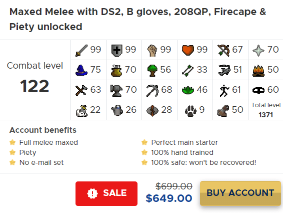 osrs maxed melee